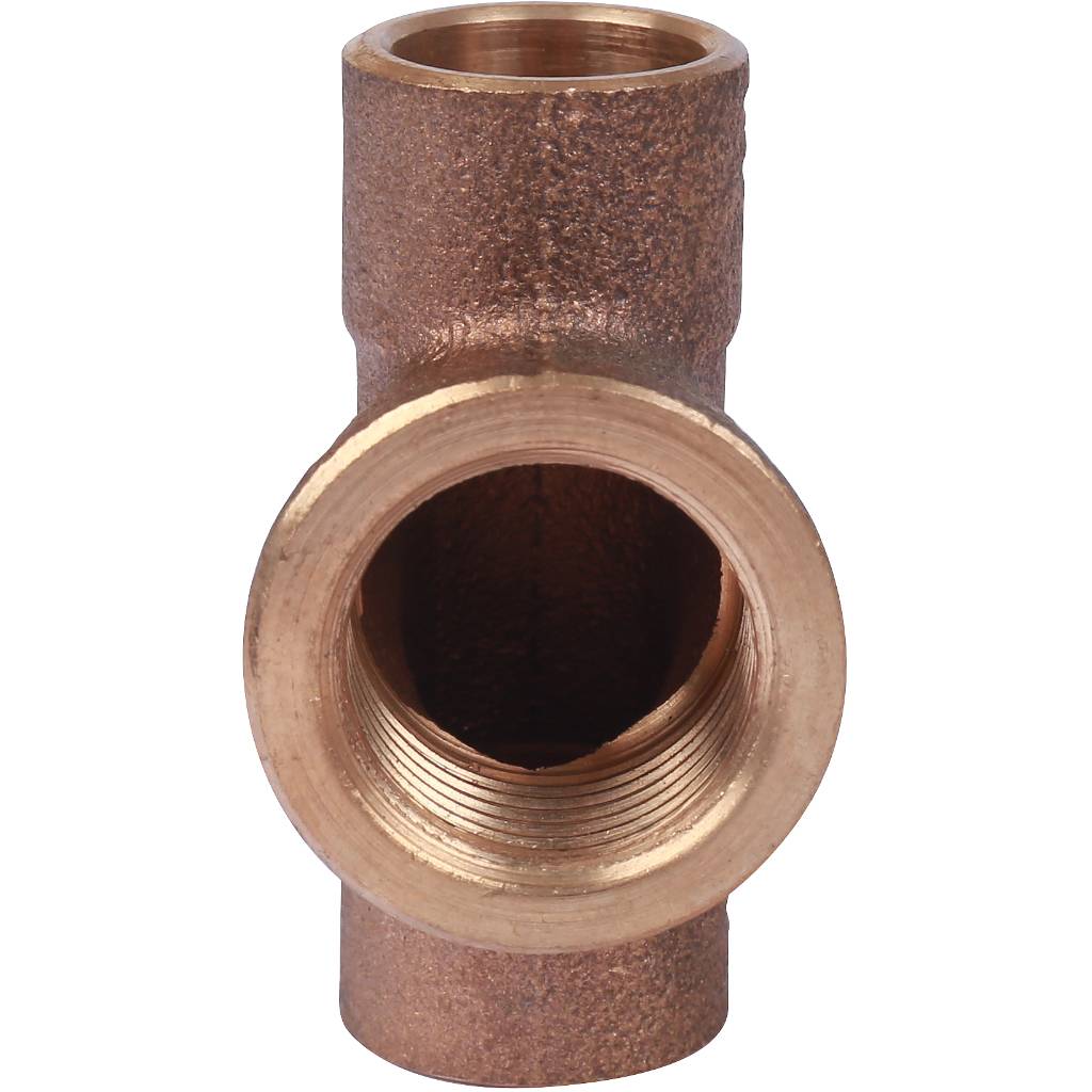 Тройник 18x3/4"x18 переходной под пайку с резьбой (ВР) SANHA бронза 141301834