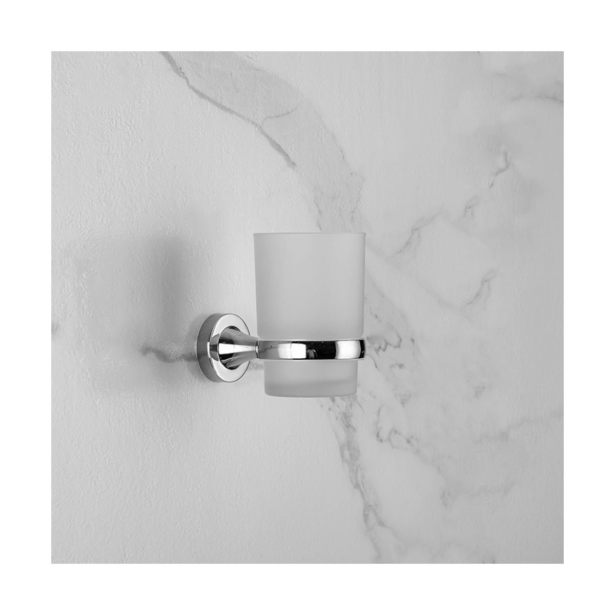 Стакан для ванной комнаты с держателем r15106 (нерж.сталь), хром (1/20/80) "frud"