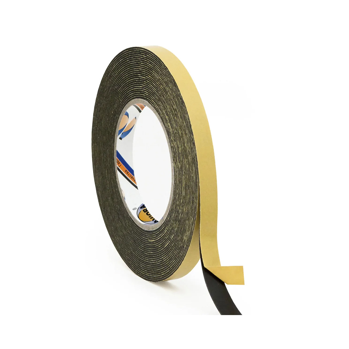 Лента клейкая двусторонняя (вспененная) для крепления зеркал 12 мм х 10 м, черная (1/72) 302-062