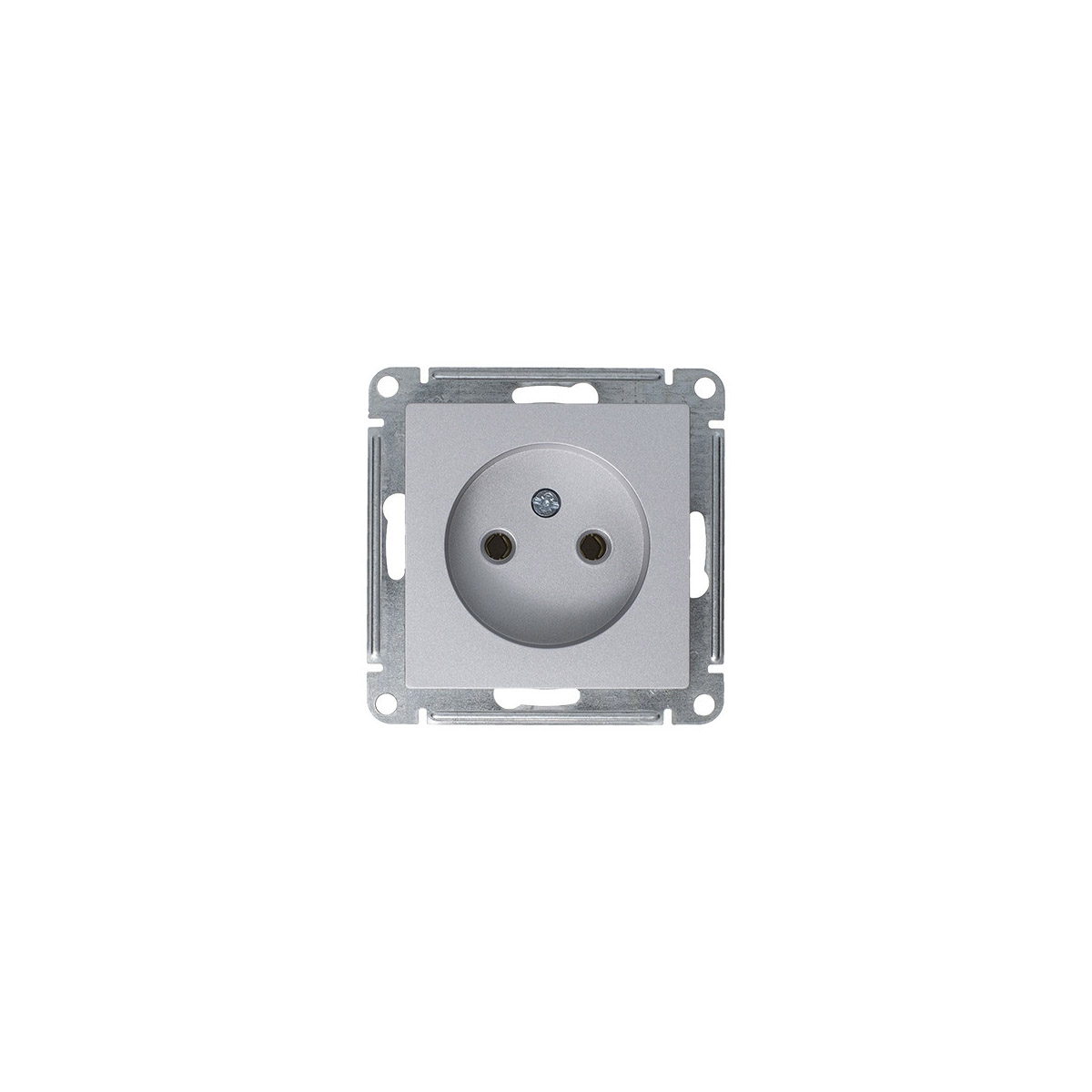 Розетка "atlasdesign" 1 местн. (механизм) 16а, алюминий (1/10/60) "schneider"