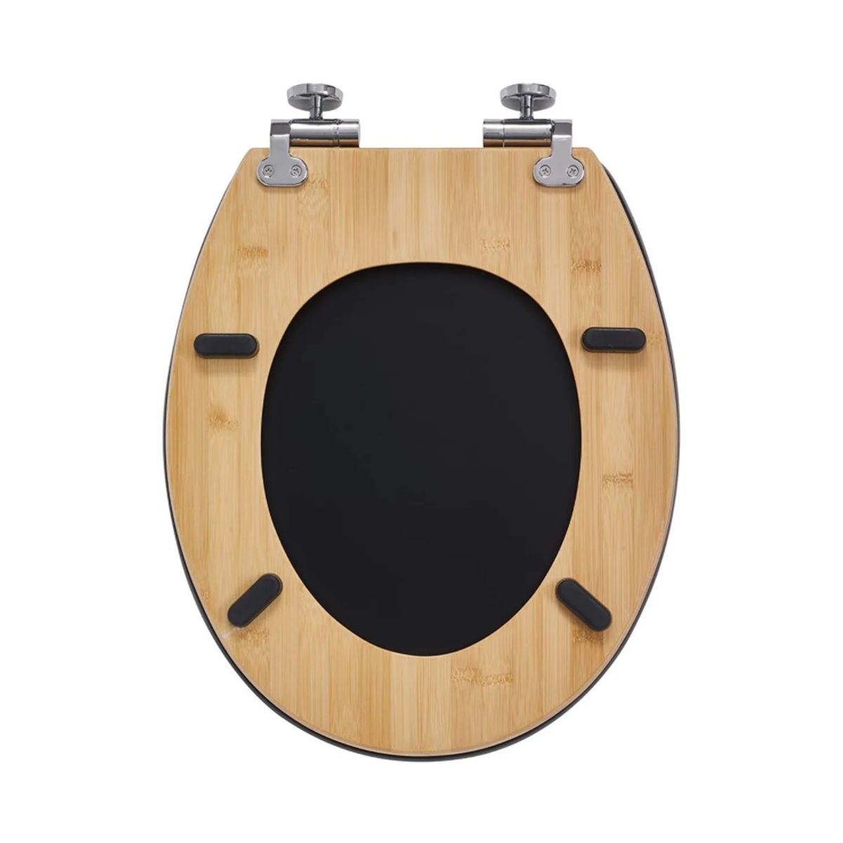 Сиденье для унитаза "black bamboo" дерев., крепление нержав., микролифт (1/4) "wirquin"