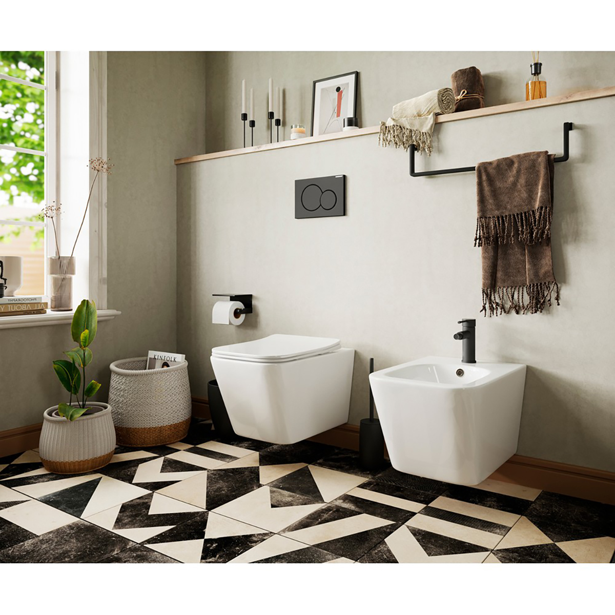 Унитаз подвесной "metric rimless" белый "ceramica nova" cn3007