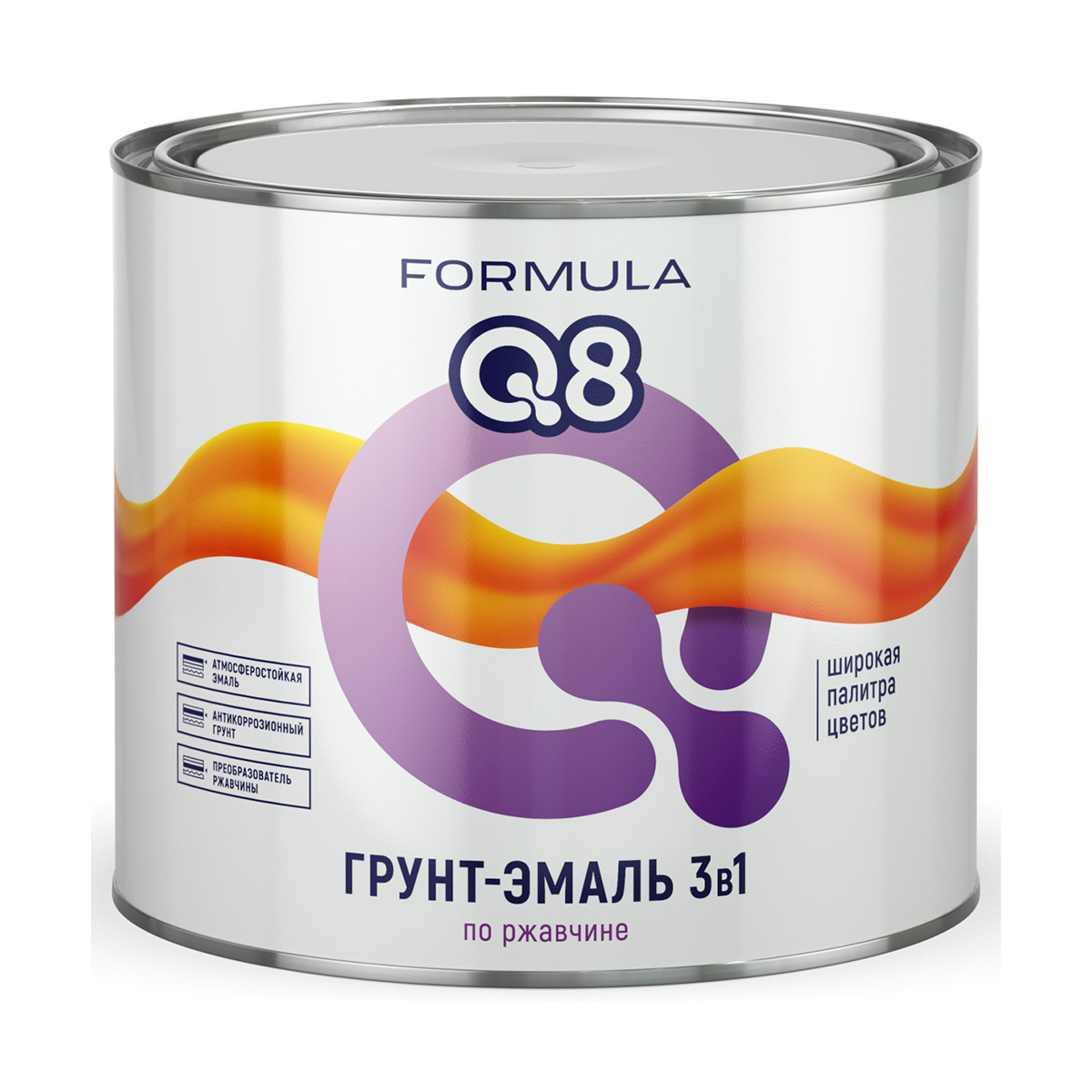 Грунт- эмаль по ржавчине "formula q8"  коричневая  1,9 кг (1/6)