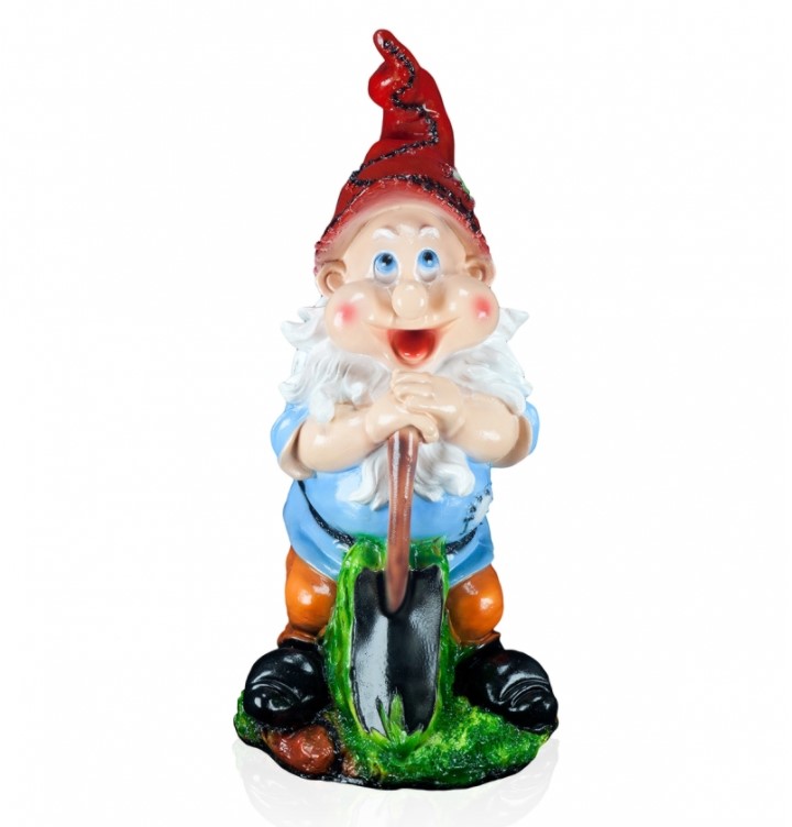 Фигурка садовая "гном с лопатой" 570*270 мм "гарденвилл"