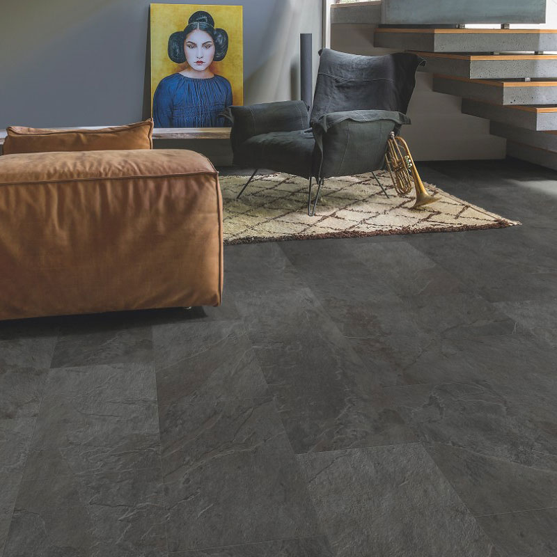 ПВХ-плитка Quick Step LIVYN Ambient Glue Plus AMGP 40035 Сланец чёрный