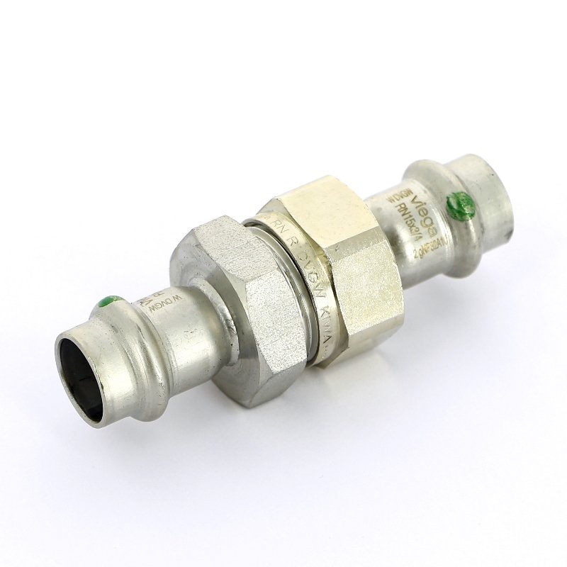 Муфта пресс-В разъёмная 15 с плоской прокладкой нержавеющая сталь Sanpress Inox VIEGA