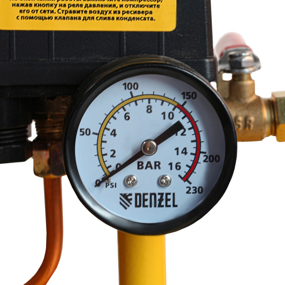 Компрессор воздушный, ременный привод BCI4000-T/100, 4.0 кВт, 100 литров, 690 л/мин Denzel (58123)