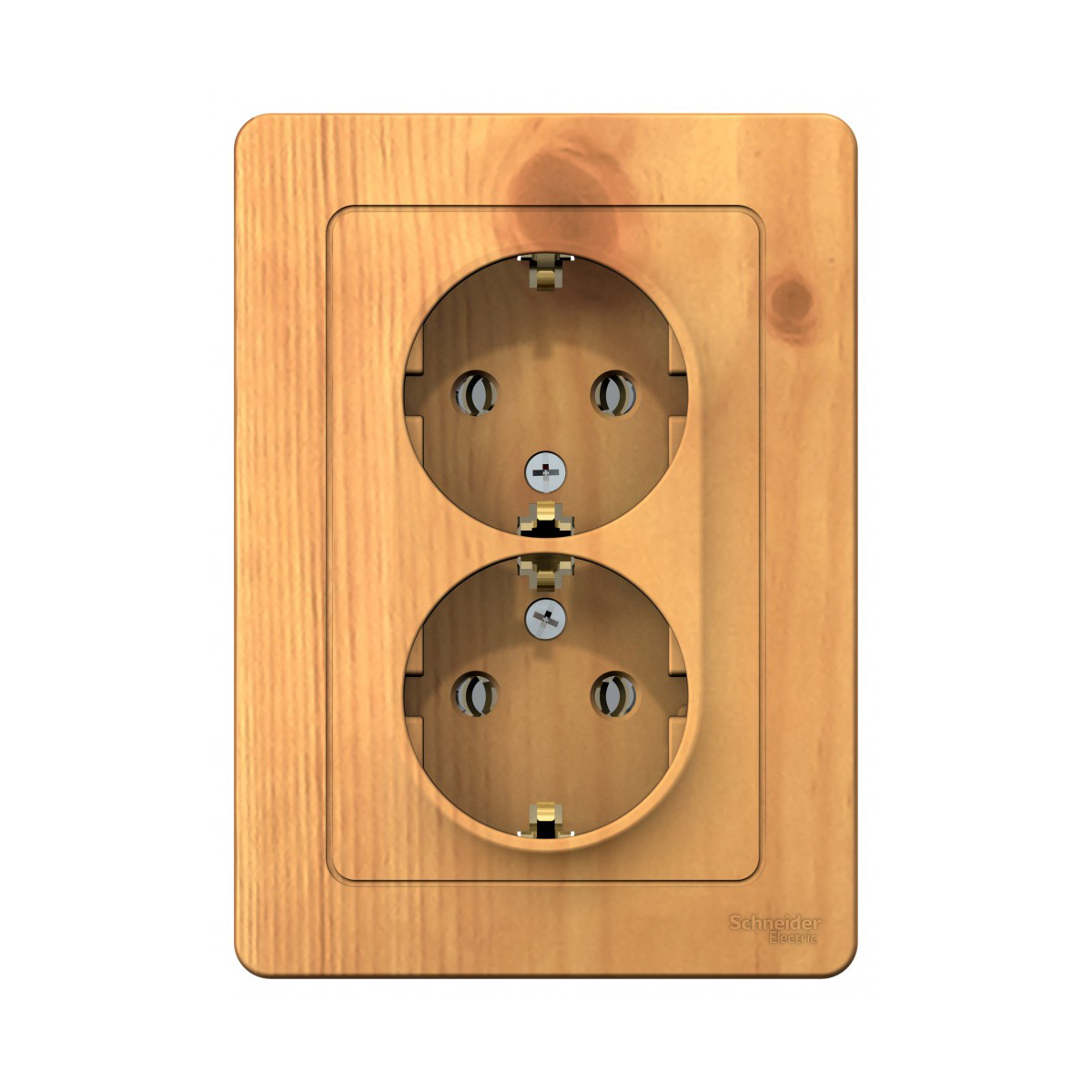 Розетка "blanca" 2-х местн. с заземл. 16а, ясень (1/6/12) "schneider"