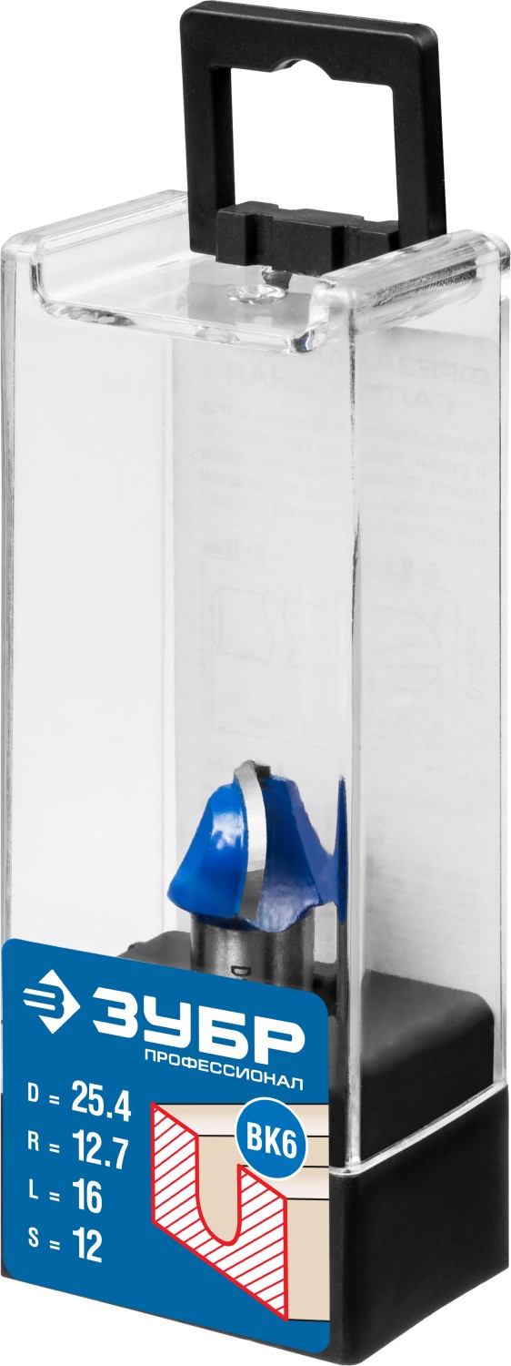 ЗУБР 25.4 x 16 мм, радиус 9.5 мм, фреза пазовая галтельная, Профессионал (28751-25.4-16)