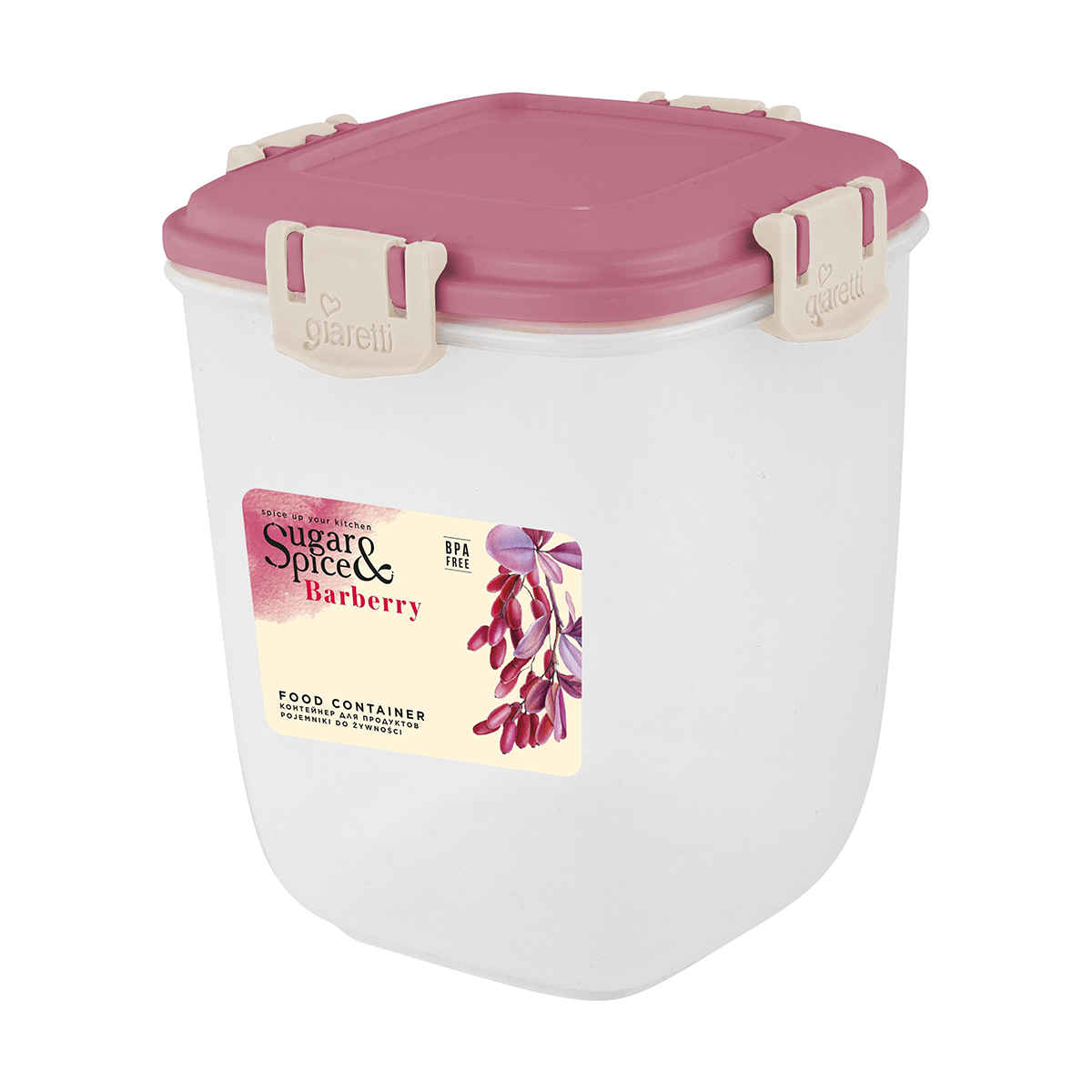 Контейнер для продуктов "barberry" 0,9 л высокий (брусника) (1/9) "sugar&spice" se224010054