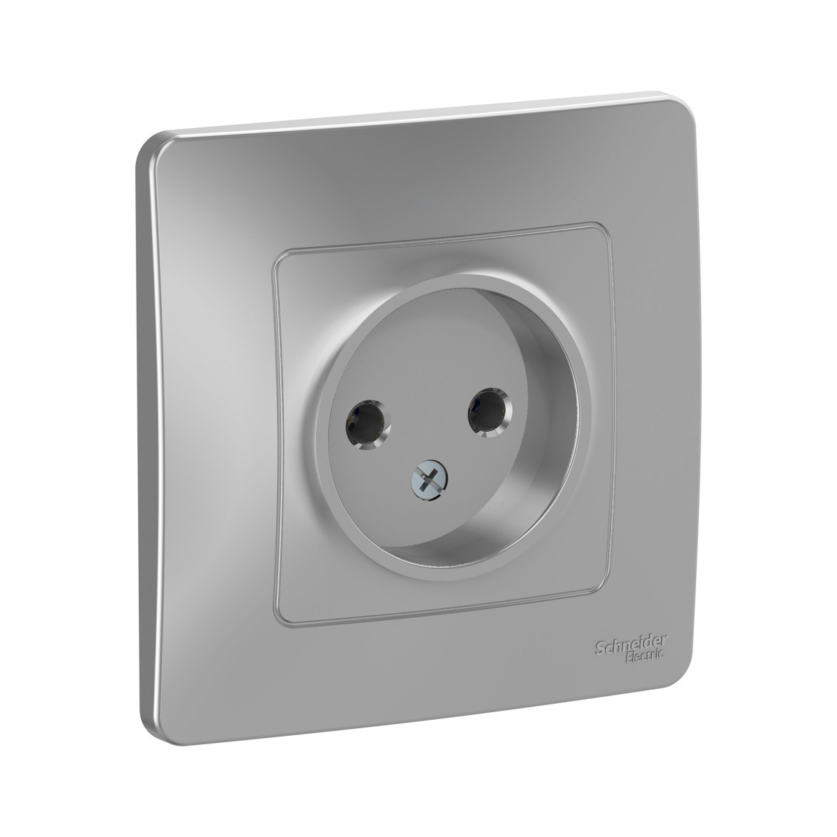 Розетка "blanca" 1 местн. 16а, алюминий (1/10/20) "schneider"