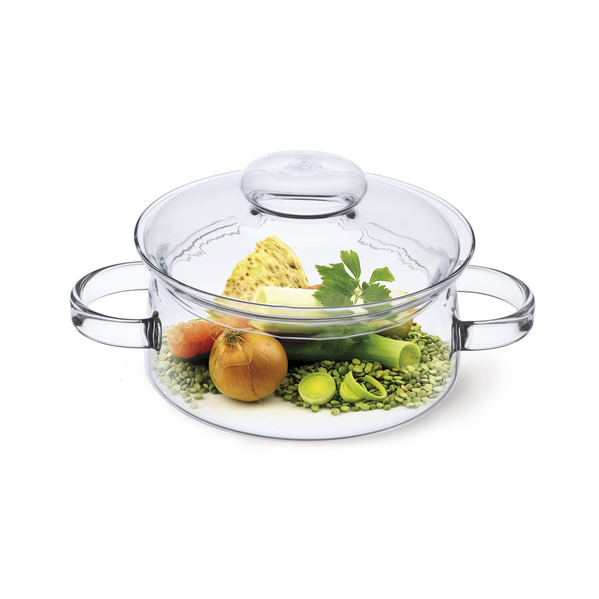 Кастрюля "simax" classic gourmet 1,5 л, жаропрочн. стекло, пласт. крышка + подст. под горячее (1/12)