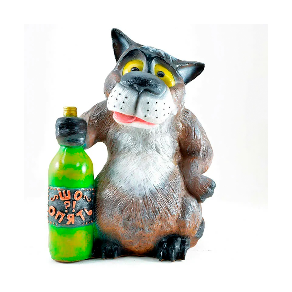 Фигурка садовая "волк мультяшный с бутылкой" (1/2) "сказка" jng361