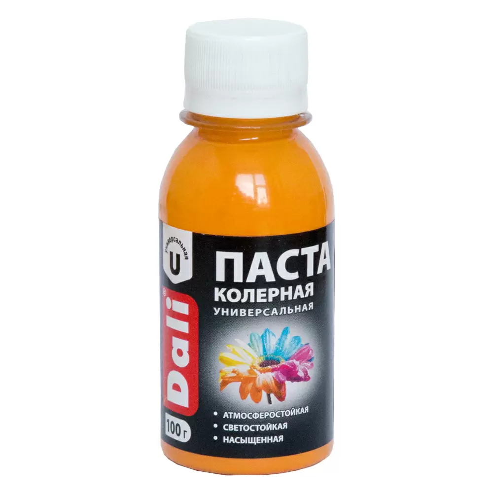 Dali Паста колерная универсальная атмосферостойкая светостойкая, оранжевый (0,1кг)