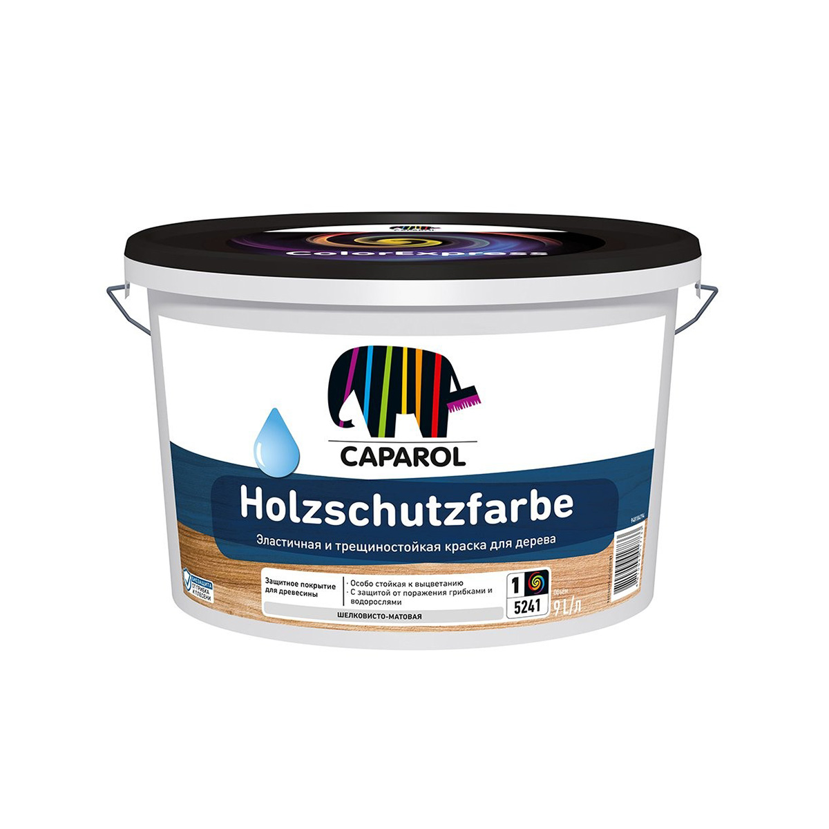 Краска по дереву "holzschutzfarbe pro" база 3 (бесцветная) 8,46 л (1) "caparol"
