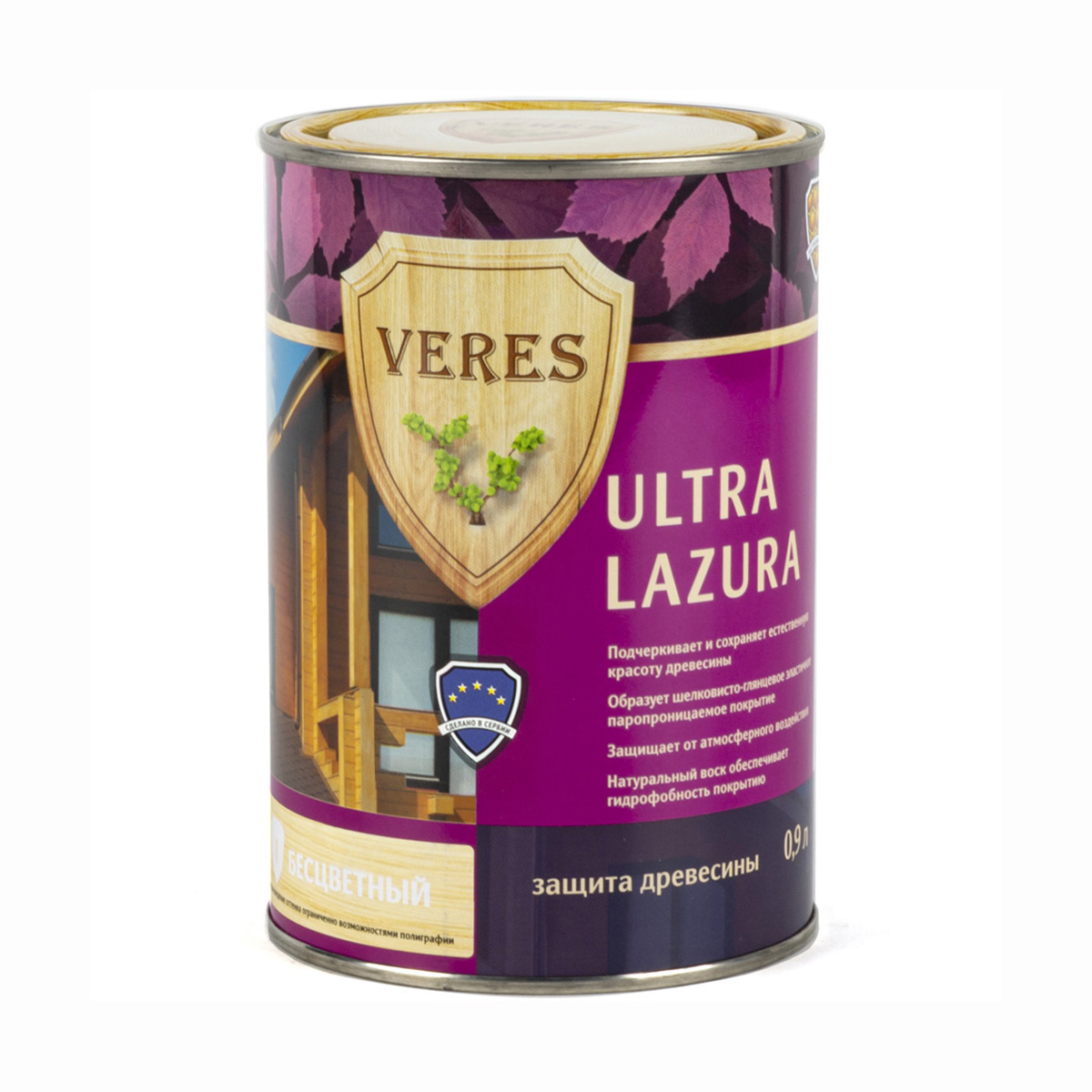 Верес ультра лазура № 1 бесцветный  0,9 л (1/6) "veres"