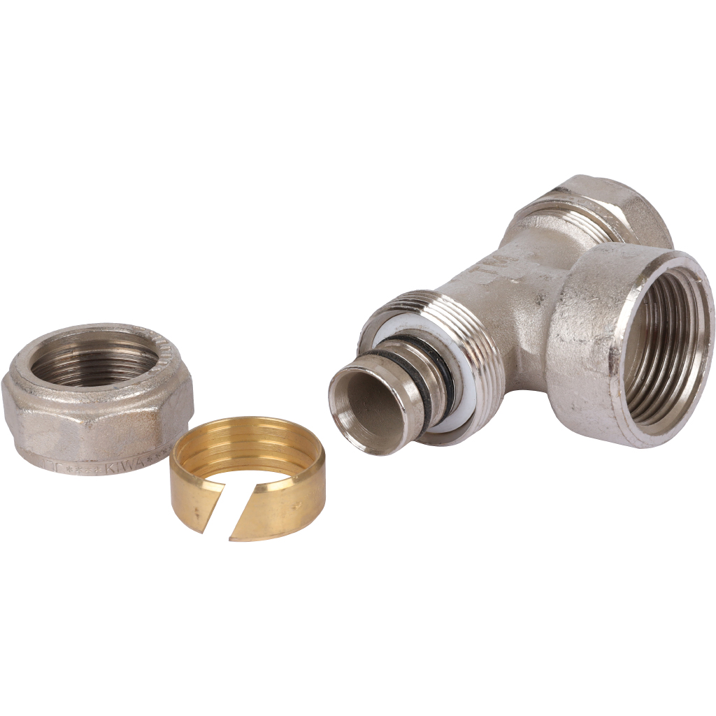 Тройник переходной 26 x 1" x 26 ВР под обжим TIEMME для металлопластиковых труб