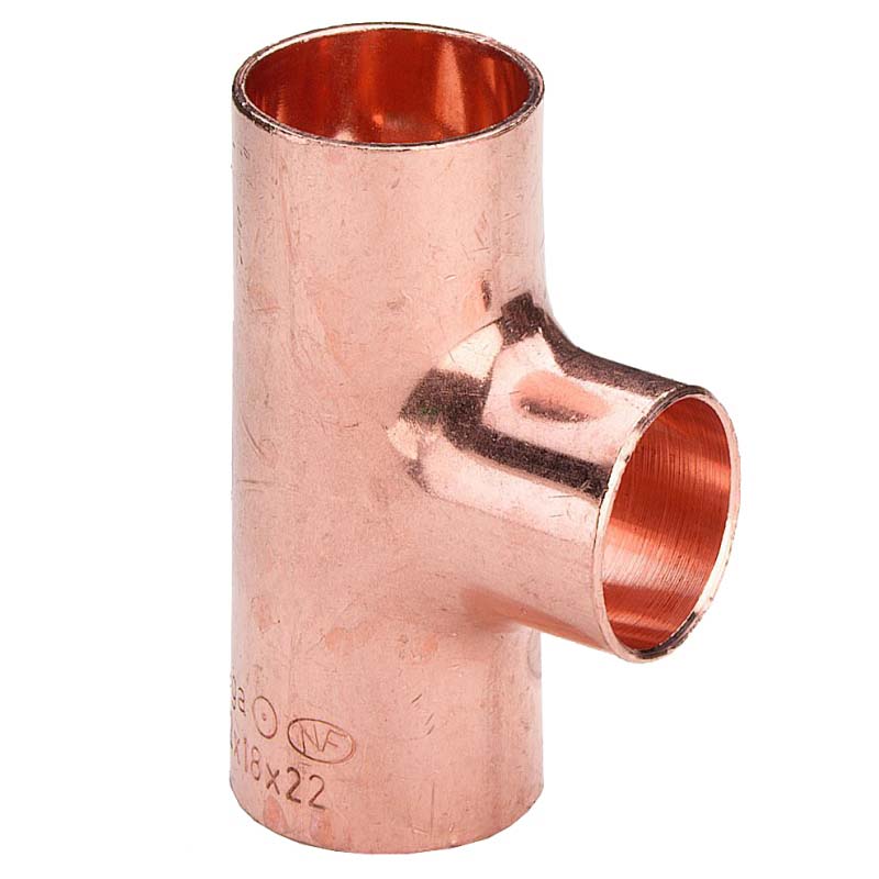 Тройник переходной под пайку 88.9 х 76.1 х 88.9 мм VIEGA медный