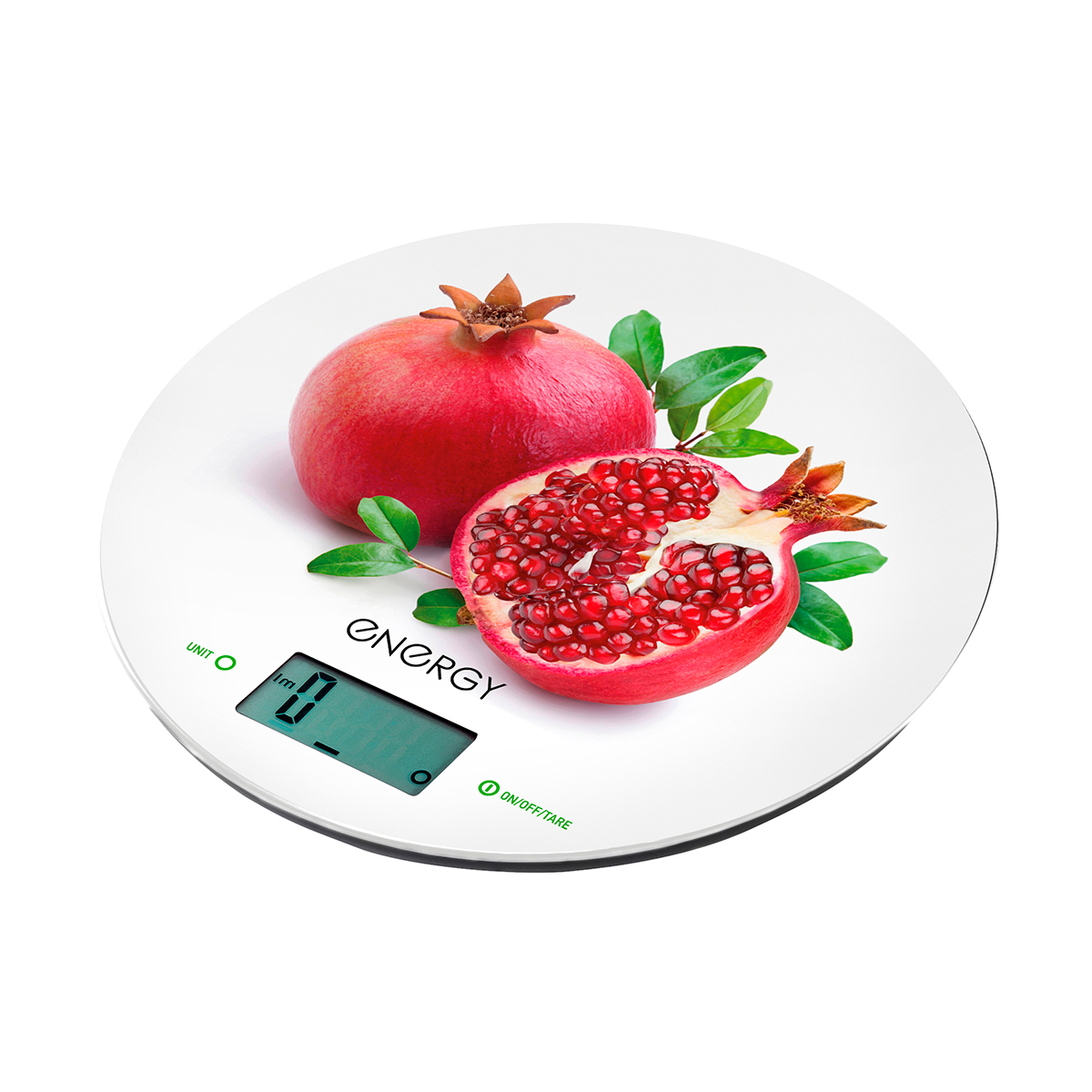 Весы кухонные электронные "energy" en-403 стекло (гранат) круглые (1/12)