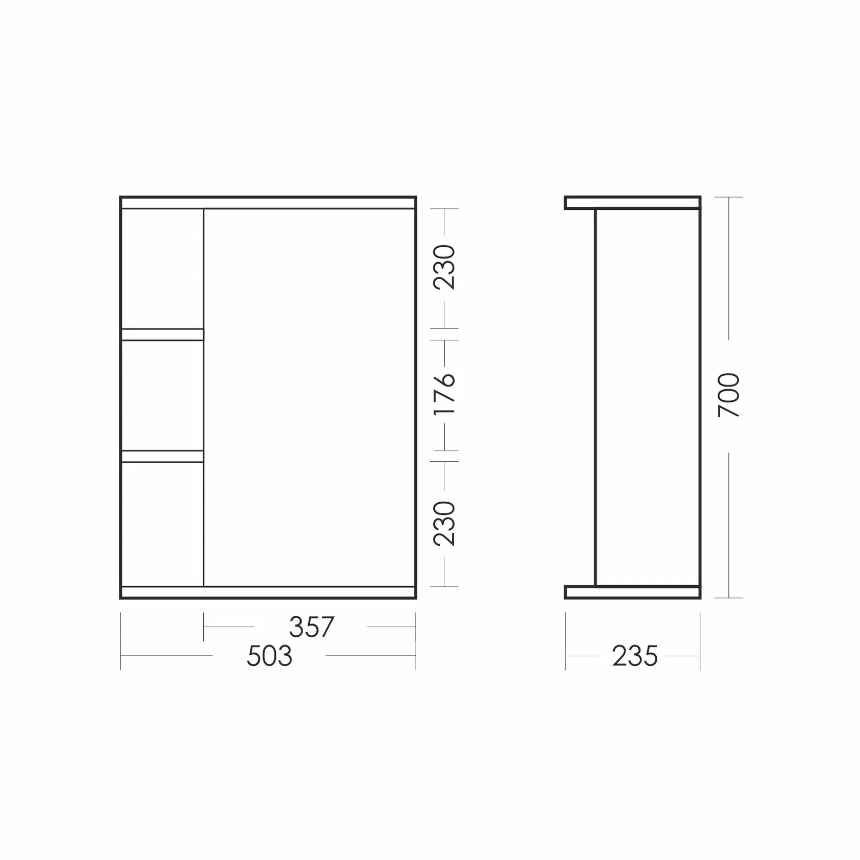 Шкаф с зеркалом для ванной "идеал-01" 800*520*176 мм, белый "sanita" idlsamr56019w1