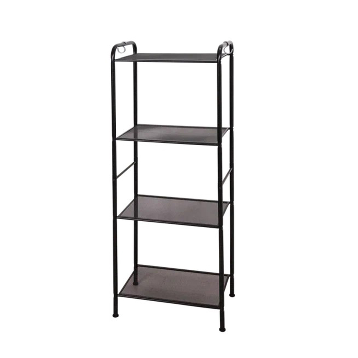 Стеллаж "валенсия 14" 4 полки, сетка металл. 455*300*1205 мм (черный) (1) ств14 ч