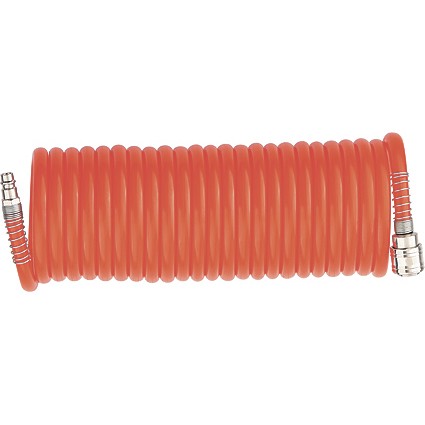 Шланг спиральный воздушный 8 х 12 мм, 18 бар, с быстросъемными соединениями, 10м Stels (57015)