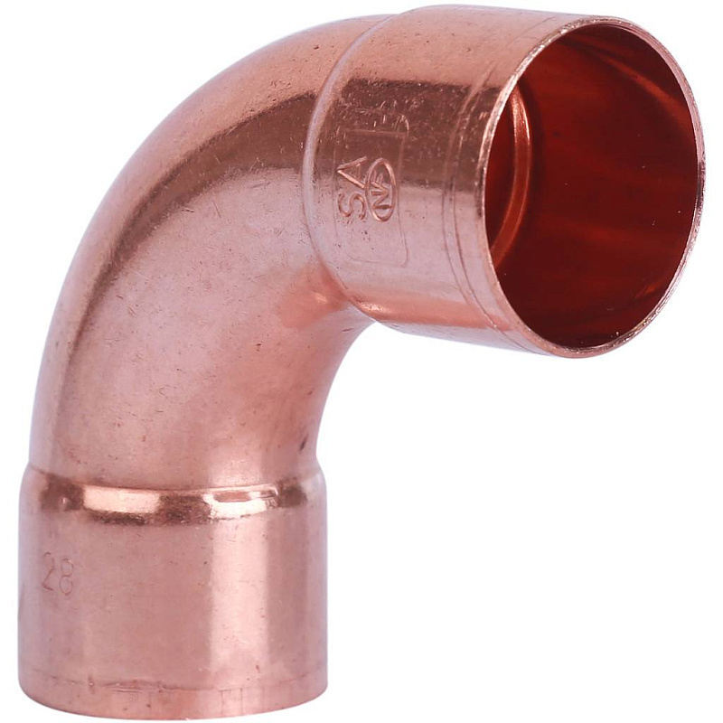 Отвод двухраструбный 28 мм / 90° под пайку медный SANHA 15002A28