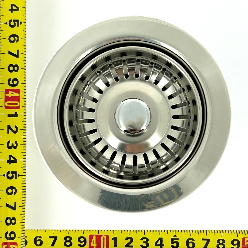 Выпуск McALPINE 113 мм нерж. решетка с фильтр. пробкой, H=81,5 мм, выход 1 1/2", хром