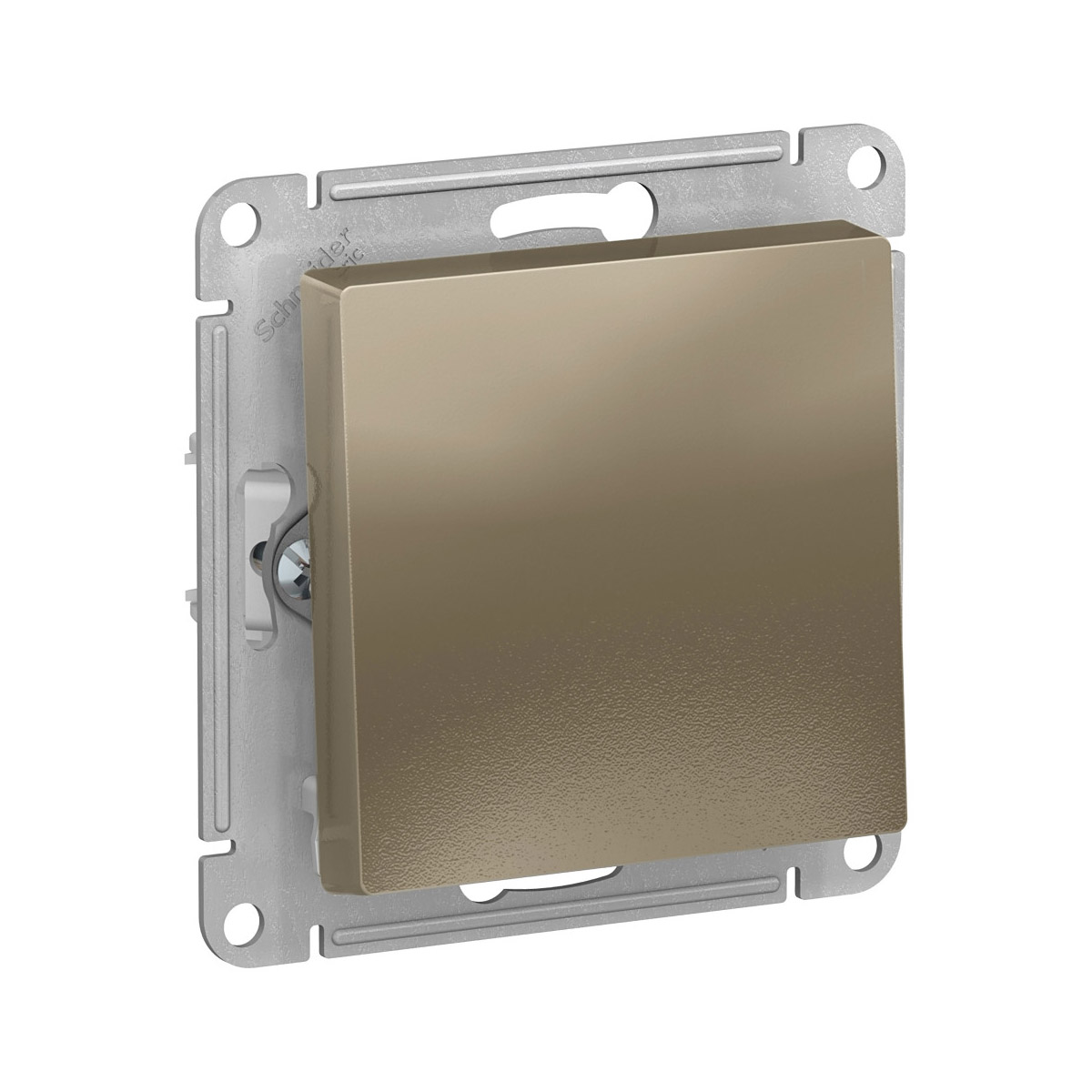 Выключатель "atlasdesign" 1 кл. (механизм) 10а, шампань (1/10/60) "schneider"
