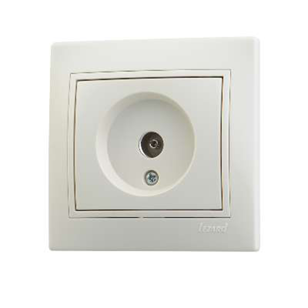 Розетка телевизионная "mira" проходная, кремовый (1/10/120) "lezard" 701-0303-129
