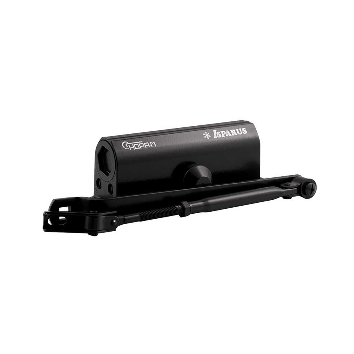 Доводчик дверной  430 isparus черный (масса двери 50-110 кг) (1/10) "нора-м"