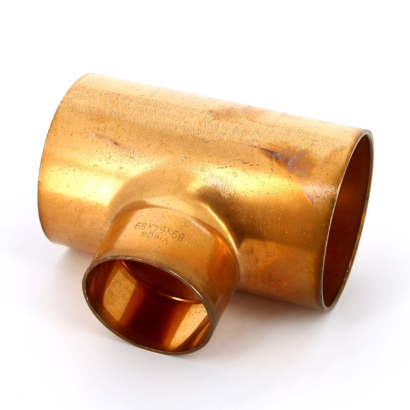 Тройник переходной под пайку 89 х 64 х 89 мм VIEGA медный