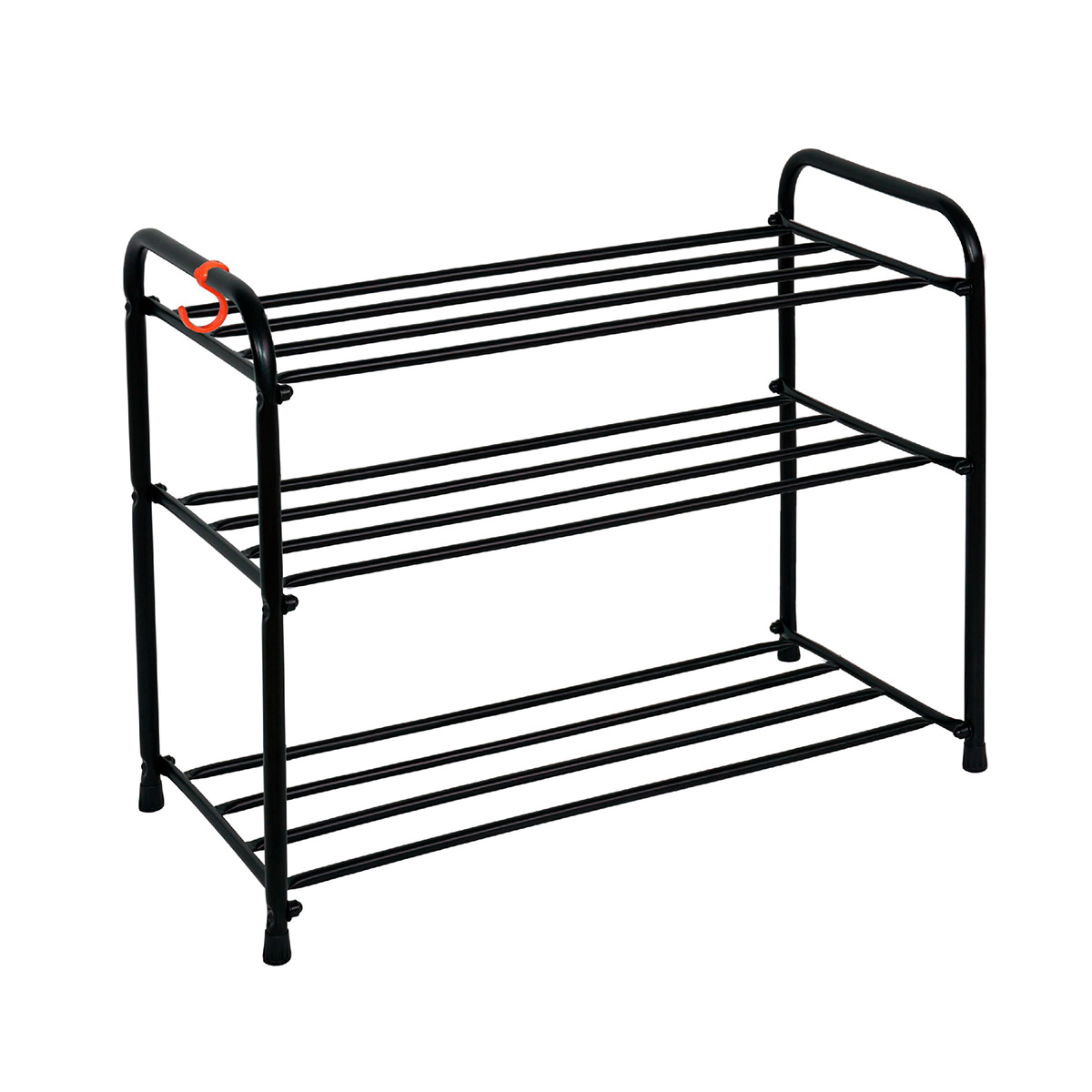 Подставка для обуви "альфа 23" 3 полки (650*300*480 мм) черный (1) пдоа23 ч
