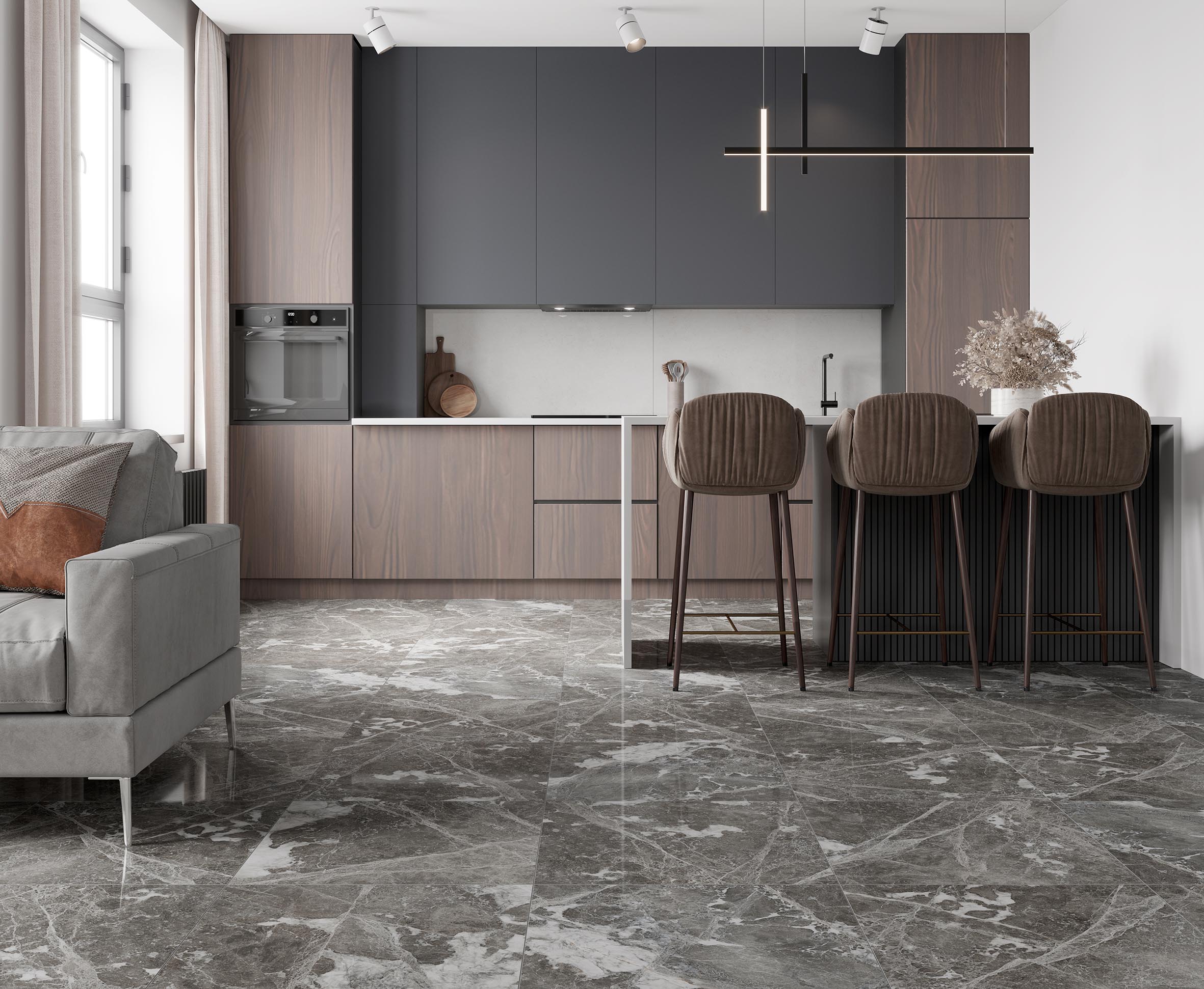 Lustros paradiso gris керамогранит полированный 60x120