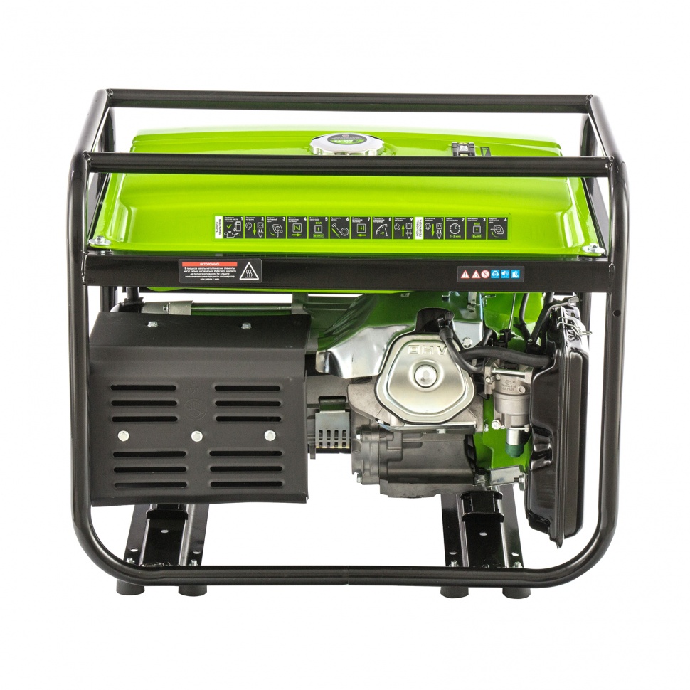 Генератор бензиновый БС-6500, 5.5 кВт, 230В, четырехтактный, 25 л, ручной стартер Сибртех (94546)