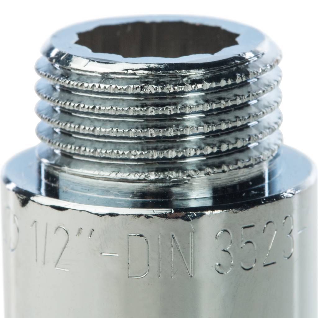 Удлинитель резьбовой ВН 1/2" x 60 мм хром STOUT