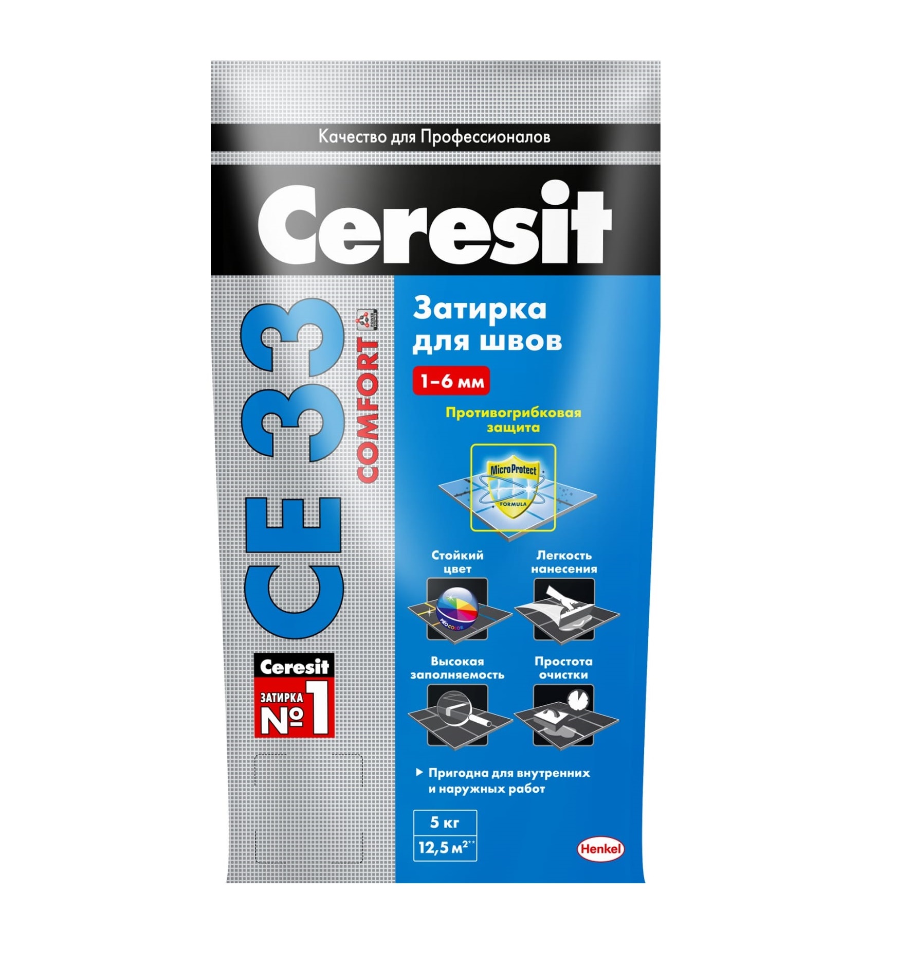 Затирка Ceresit СЕ 33 Comfort 5 кг