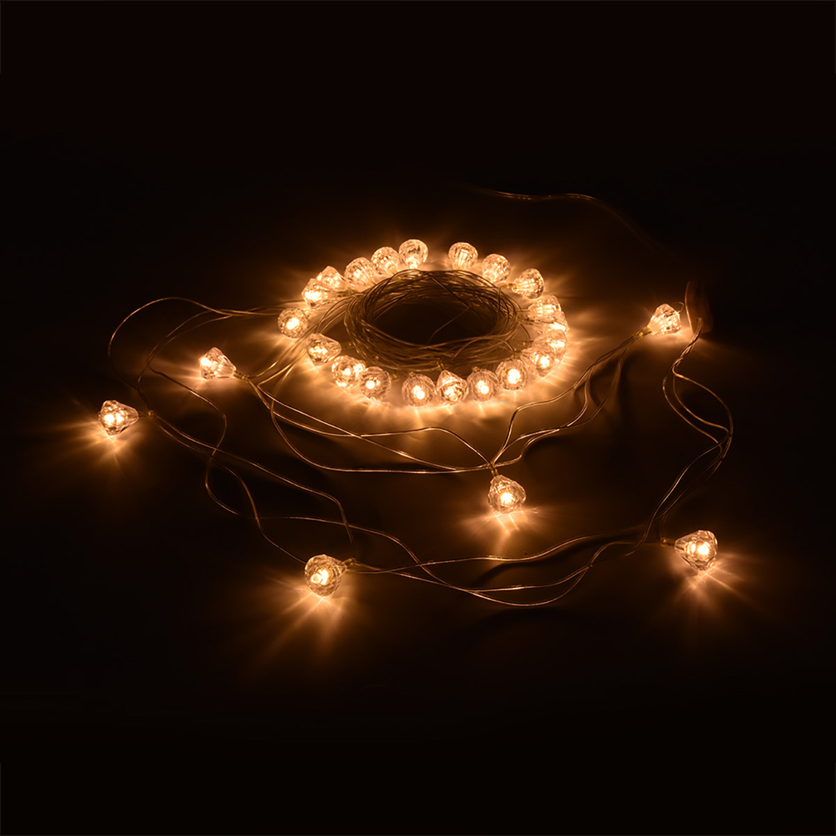 Электрогирлянда "бриллианты" 5 м, 25 теплых ламп (1/20) "vegas"