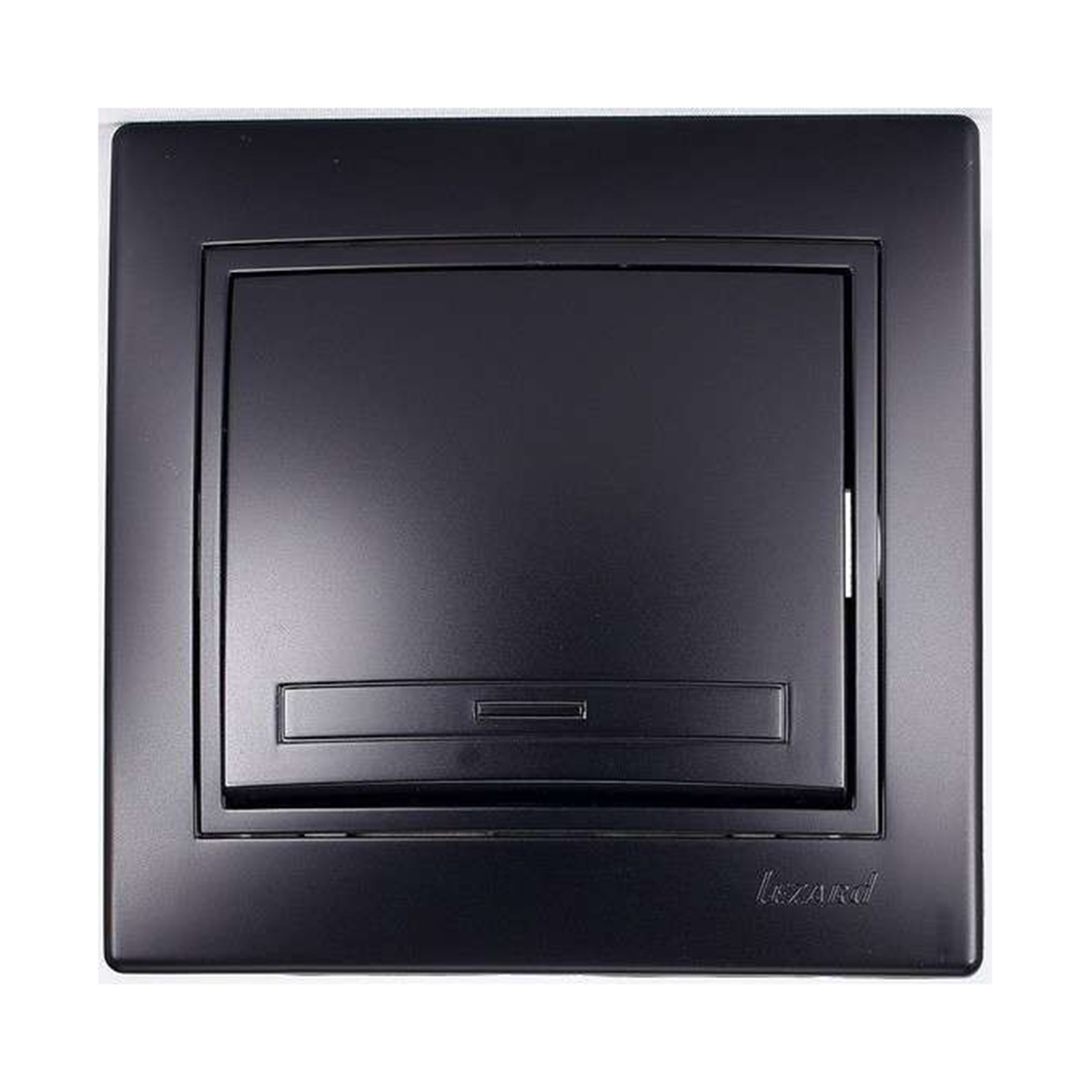 Выключатель "mira" 1 кл., черный бархат (1/10/120) "lezard" 701-4242-100