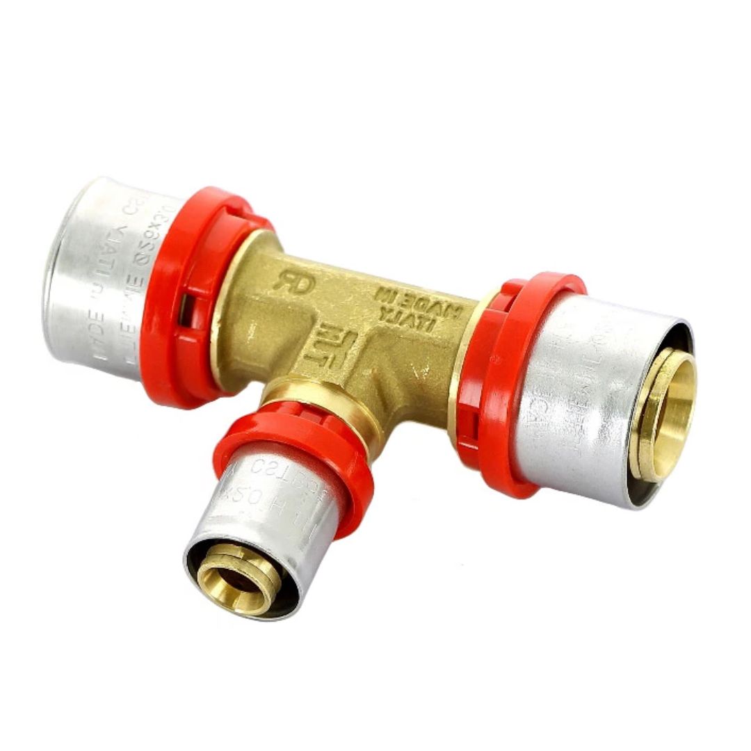 Тройник редукция 26 x 16 x 26 под пресс для МП труб TIEMME