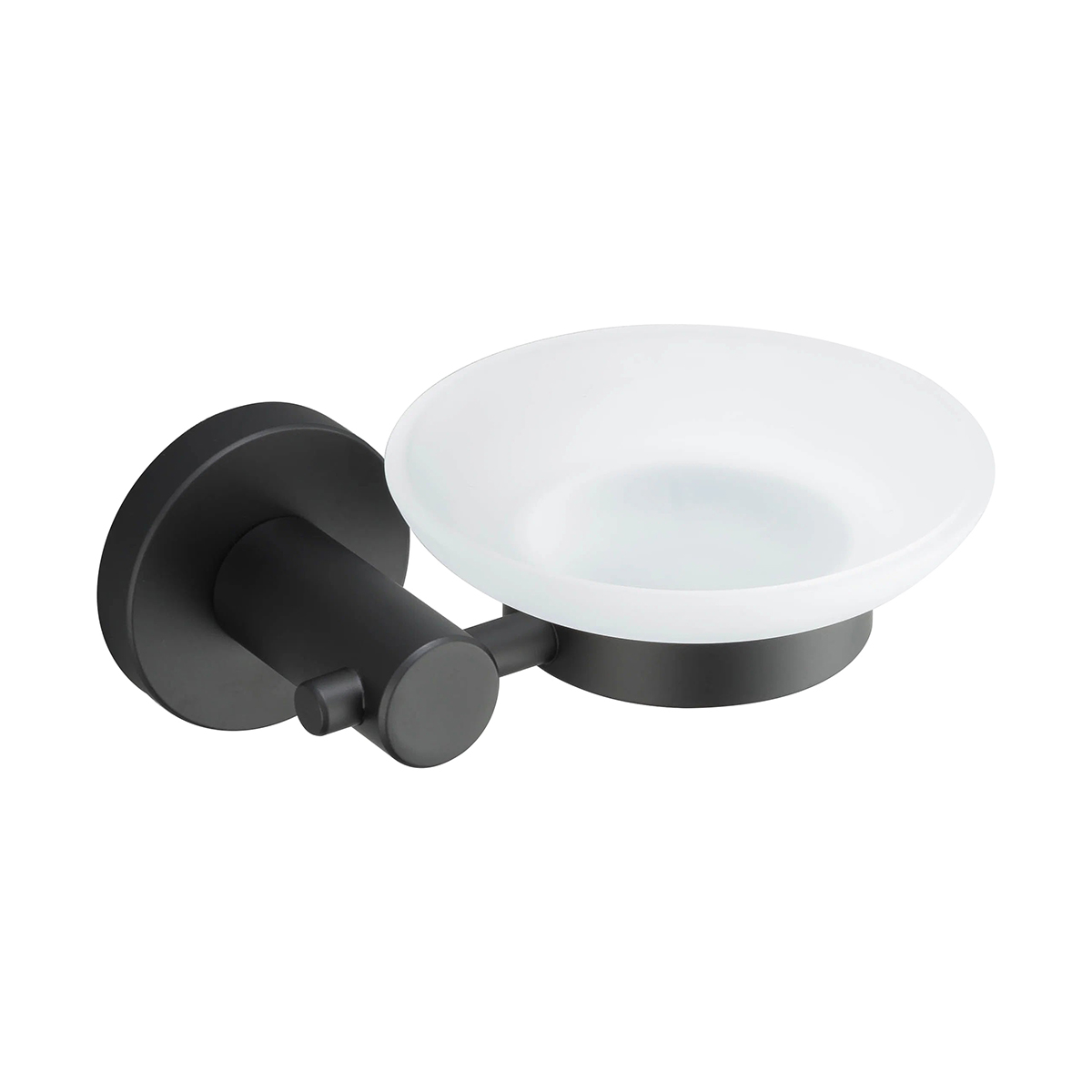 Мыльница с держателем f30202 (нерж.сталь), черная (1/20/40) "frap"