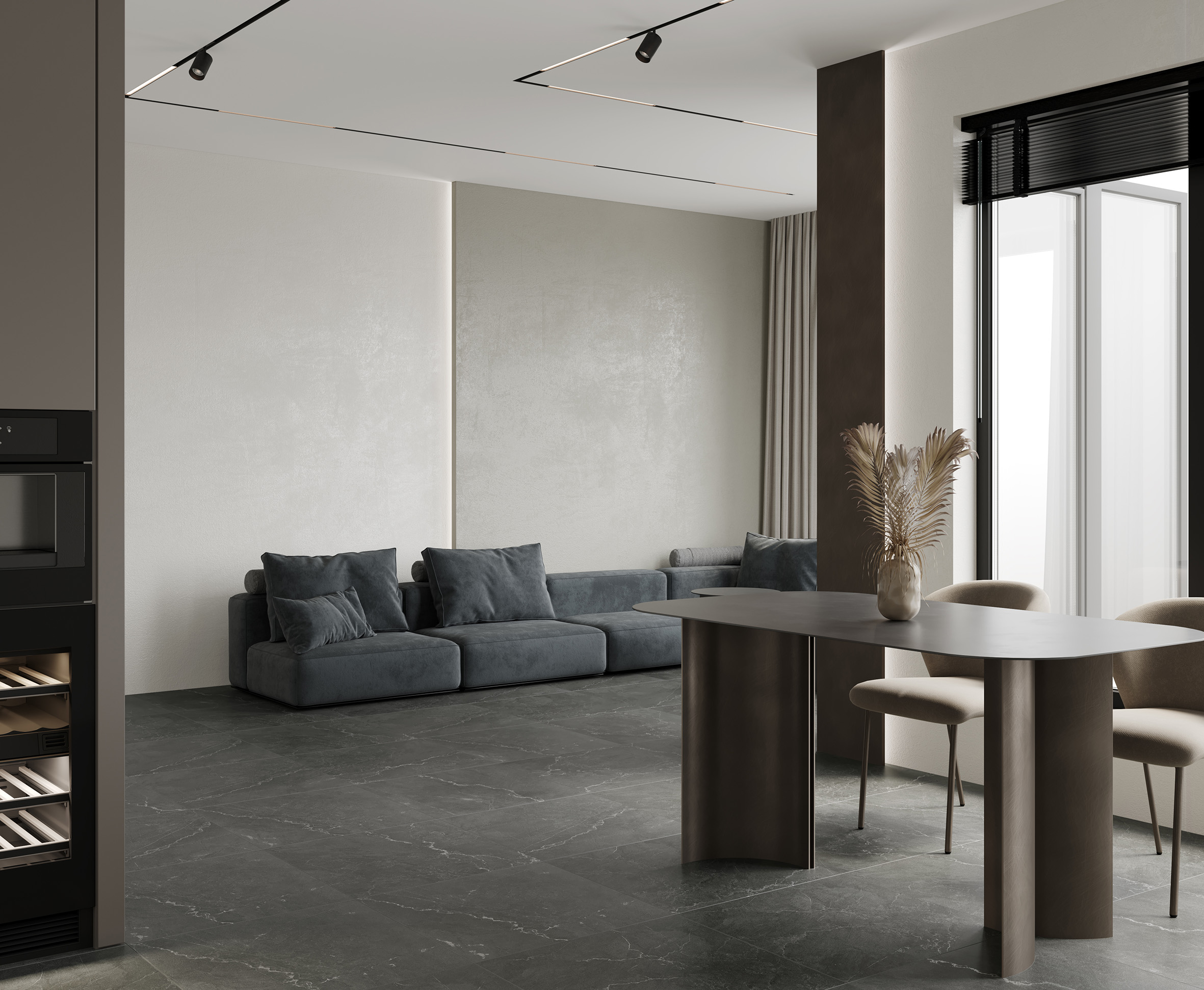 Leda black керамогранит карвинг 60x60