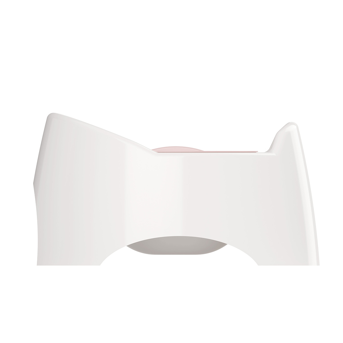 Горшок детский "малышок" с крышкой (белый/розовый) (1/10) "альтернатива" м1527