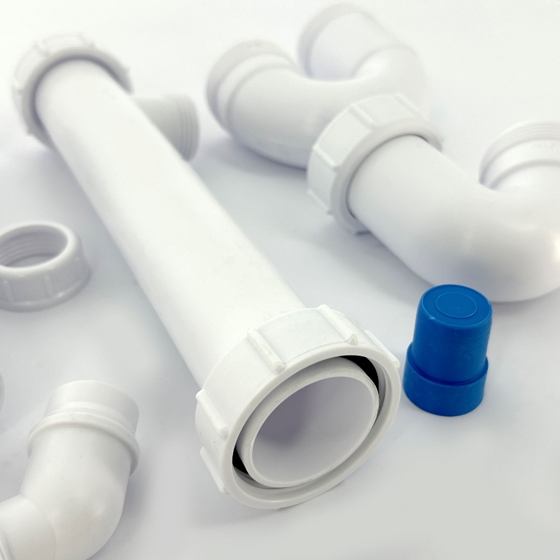 Сифон McALPINE трубный S-образный 1 1/2" х 40 мм без вып. с адапт для слива быт.тех., выход 40/50 мм