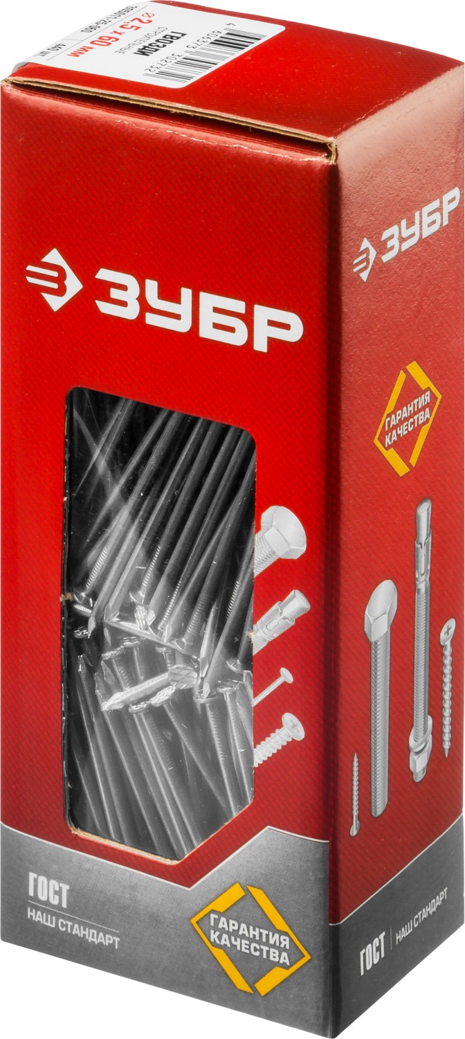 ЗУБР ГОСТ 4028-63, 60 x 2.5 мм, 1 кг, строительные гвозди (305011-25-060)
