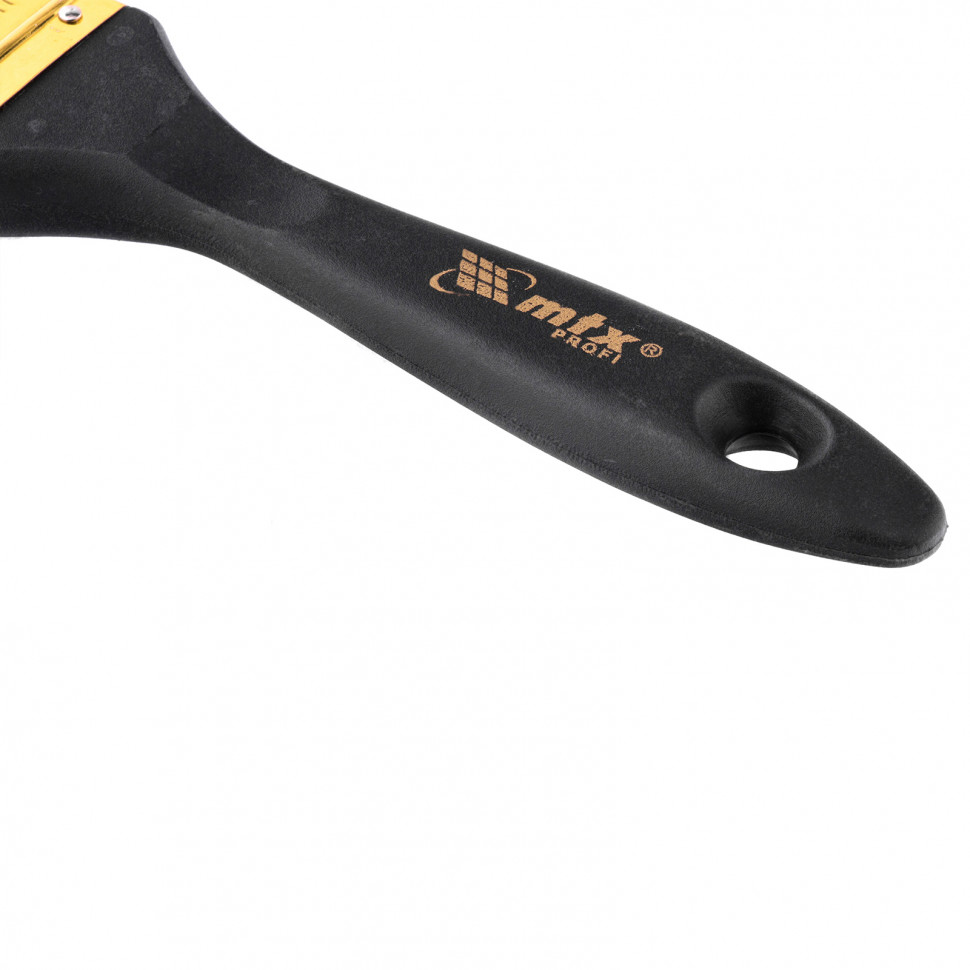 Кисть плоская "Профи" 2.5", натуральная щетина, пластмассовая ручка MTX (83163)