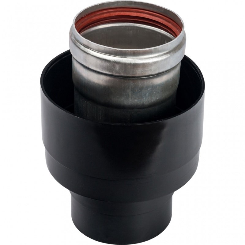 Переходник с дымохода D=80 мм на 80 х 125 мм STOUT