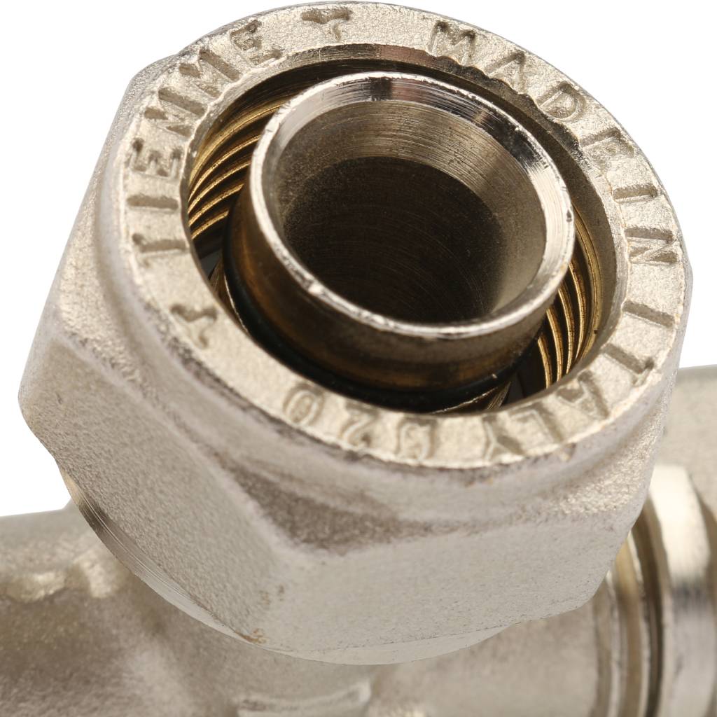 Тройник редукционный 16 x 20 x 16 под обжим TIEMME для металлопластиковых труб