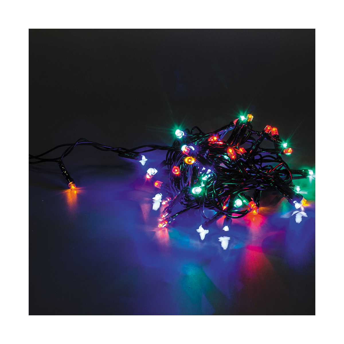 Электрогирлянда 3 м, 8 реж., многоцв., зеленый шнур (1/36) led60-3-mc "волшебная страна"