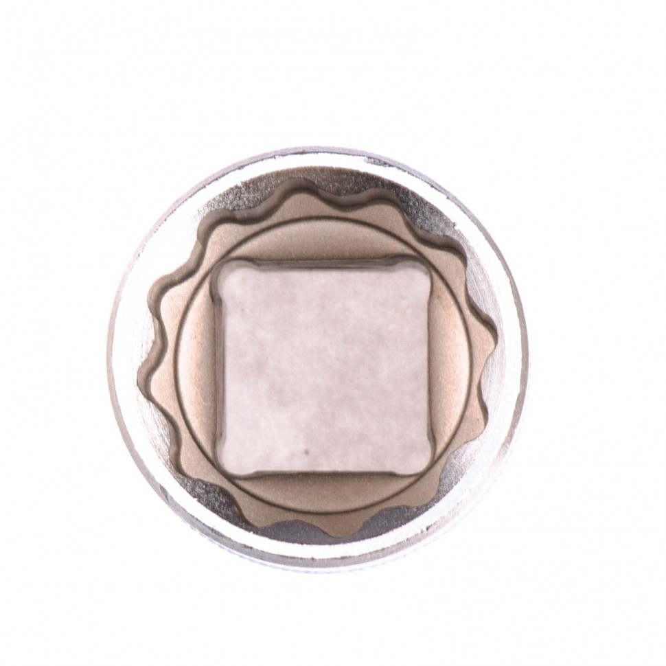 Головка торцевая, 22 мм, двенадцатигранная, CrV, под квадрат 1/2, хромированная Stels (13668)